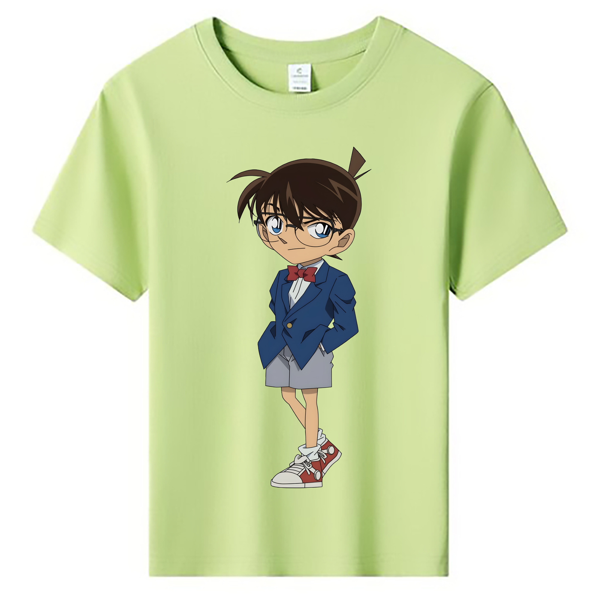 （画像用） 名探偵コナン 江戸川 コナン Detective Conan Conan Edogawa 綿100％キッズTシャツ（フロントプリント）